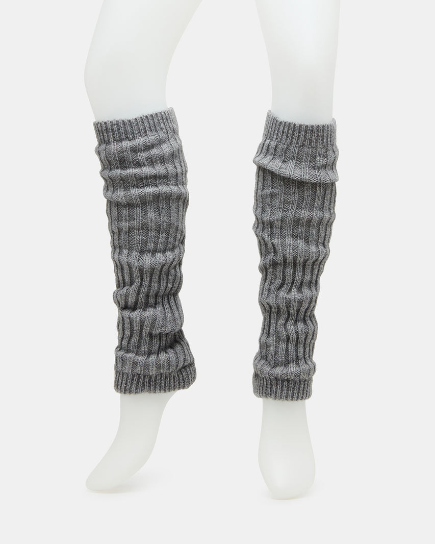 RIBBED LEG WARMERS GREY