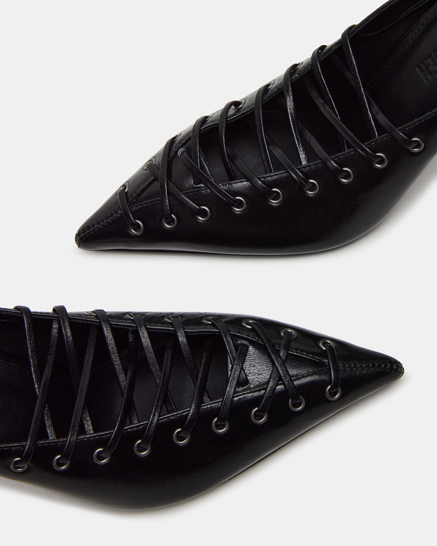 LACELLE BLACK LEATHER